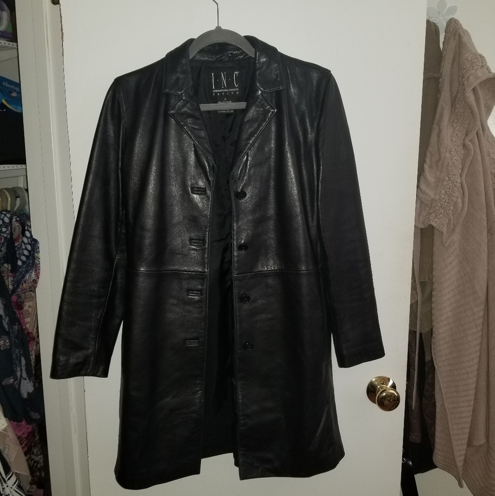 INC long leather coat